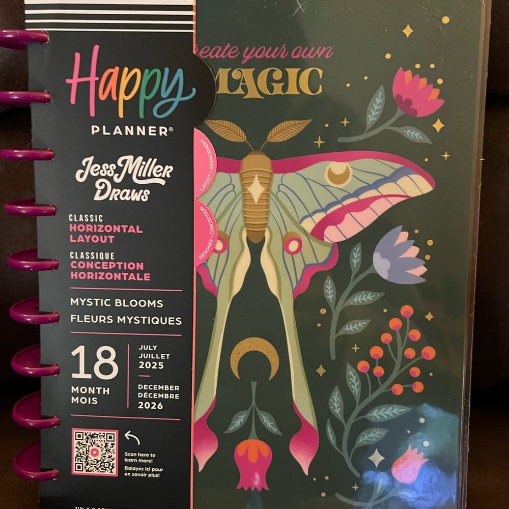 Happy Planner 18 month planner 2025-2026 with MONTH TABS